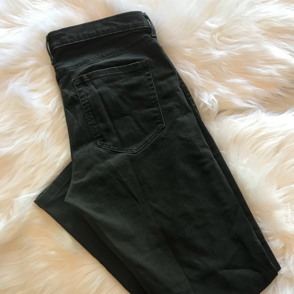 Banana Republic Army Green Denim Pants- EUC
